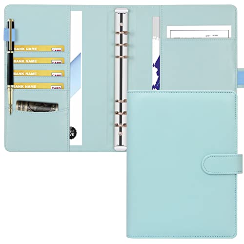 Toplive Leder A5 Binder, 6 Runder Ringbuch Planner Notebook Cover für A5 Füllpapier (Innenpapier nicht enthalten) von Toplive