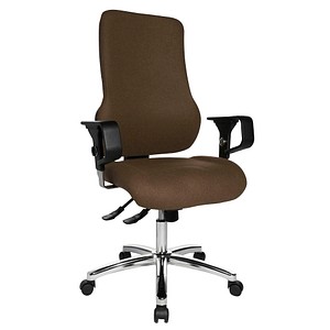 Topstar Bürostuhl Sitness 55, SD69X L59 Stoff braun, Gestell chrom von Topstar