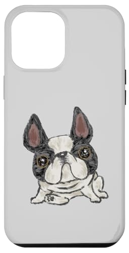 Hülle für iPhone 13 Pro Max Französische Bulldogge, niedlicher Hund, Welpe, Haustier, lustiges Tier, Cartoon, Toru Sanogawa, offizielles Produkt von Toru Sanogawa