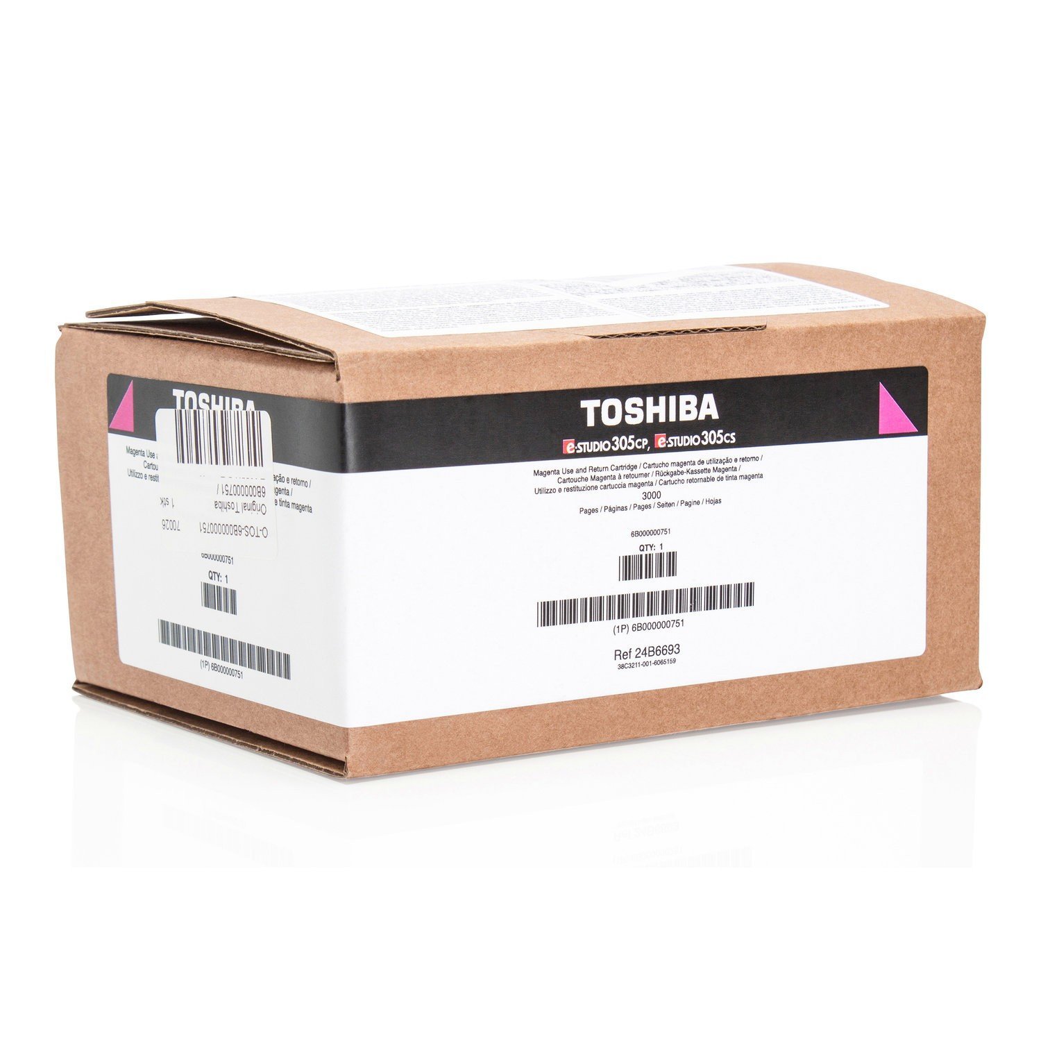 Toshiba T 305PM-R - Magenta - Original - Tonerpatrone - f�r e-STUDIO 305, 305CP, 305CS (6B000000751) von Toshiba