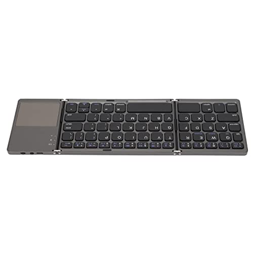 Klapptastatur, Faltbare -Funktastatur, Tragbare Tastatur -Tastatur Im Taschenformat für Mobiltelefone, Tablets und Laptops (Schwarz) von Tosuny