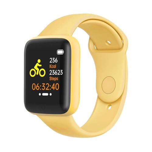 Tosuny Smartwatch, 1,4 Zoll Smartwatch für Damen & Herren, Fitness Tracker mit Herzfrequenz- und Schlafüberwachung, Schrittzähler, Musikwiedergabe, IP67 wasserdichte Fitnessuhr (Yellow) von Tosuny