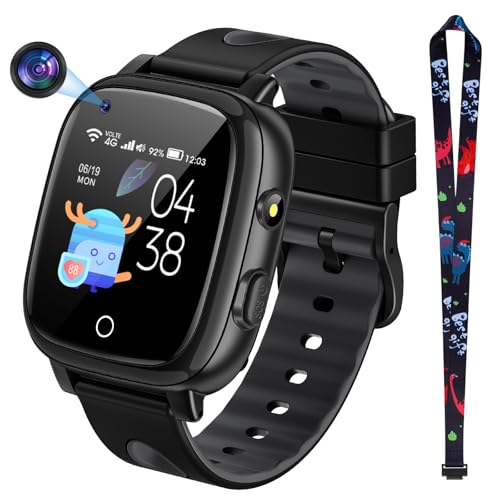 TotsyFun 4G Smartwatch Kinder mit langanhaltender Video & Phone Call, Kids Smartwatch mit IP68 Wasserdicht, SOS, GPS, WiFi, 5 Sportmodi, Schulmodus für Jungen Mädchen 5-14 Jahre Geschenk von TotsyFun