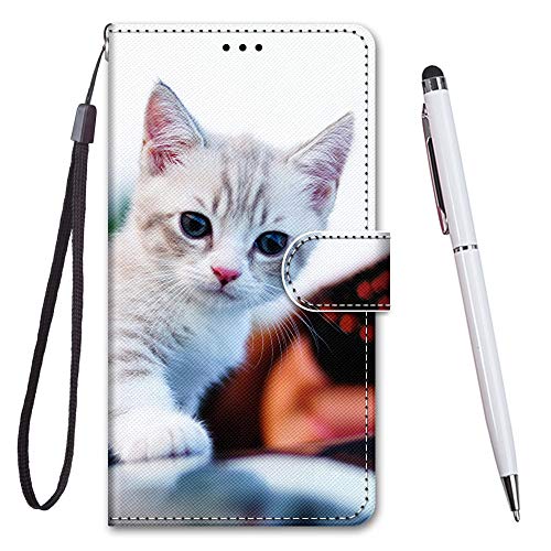 Toucasa für Galaxy A70 Hülle, Handyhülle für Galaxy A70,Premium Brieftasche PU Leder Flip [Kreativ Gemalt] Case Handytasche Klapphülle für Samsung Galaxy A70 (Süße Katze) von Toucasa