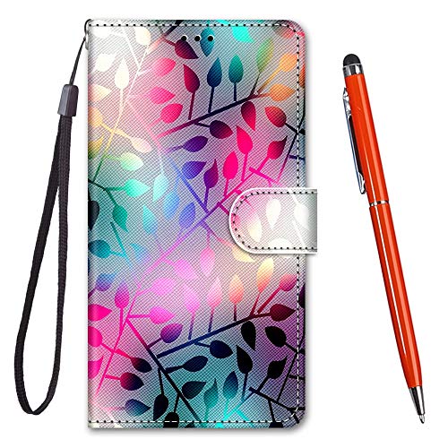 Toucasa für Motorola Moto G Stylus/Moto G Pro 2020,Premium Brieftasche PU Leder Flip [Kreativ Gemalt] Case Handytasche Klapphülle für Motorola Moto G Stylus/Moto G Pro 2020 (Bunte Blätter) von Toucasa