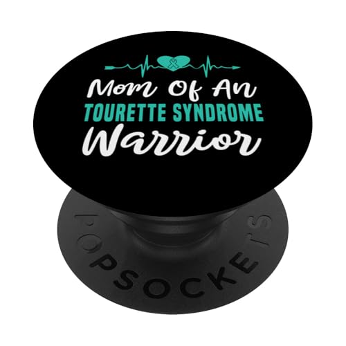 Tourette-Syndrom Bewusstsein Mama Blaugrün Band Mutter Unterstützung PopSockets mit austauschbarem PopGrip von Tourette Syndrome Awareness Products (Lwaka)