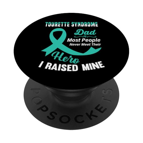 Tourette-Syndrom Awareness Dad Teal Ribbon Father Support PopSockets mit austauschbarem PopGrip von Tourette syndrome Awareness Products (Lwaka)