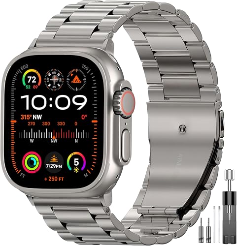 Kompatibel mit Apple Watch Armband 49mm 46mm 45mm 44mm 42mm 41mm 40mm 38mm, Männer und Frauen Business Edelstahl Metall Uhren Armband für iWatch Armband Ultra/Ultra 2, SE, Serie 10 9 8 7 6 5 4 3 2 1 von Towonshy