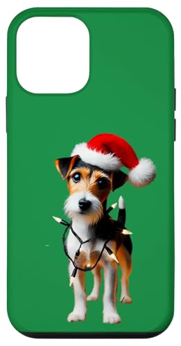 Hülle für iPhone 12 mini Toy Fox Terrier Weihnachtsmannmütze Weihnachtsbeleuchtung Hundebesitzer Mama Papa von Toy Fox Terrier Christmas Products