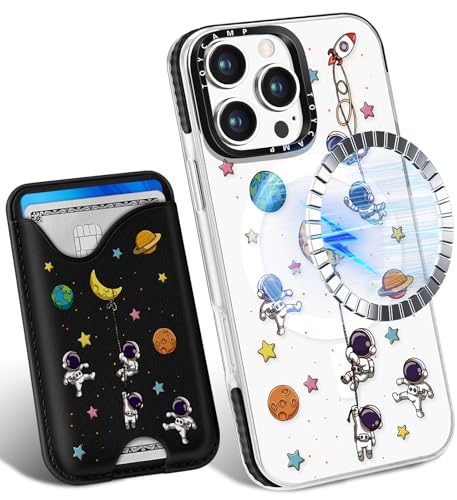 Toycamp Schutzhülle für iPhone XVI Pro Max – kompatibel mit Magsafe Kreditkartenhalter, Brieftasche, magnetisch, niedlich, für Frauen, Teenager, Mädchen, Kawaii, Mädchen, einzigartiges von Toycamp