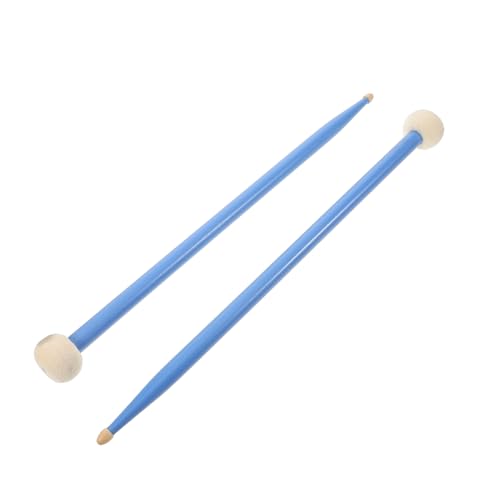 Toyvian 1 Paar Doppelendiger Trommelstock schlagzeug zubehör trommel schlägel Schlagzeugstöcke elektrischer Drumstick Gonghammer Trommelstöcke anzünden Dave Weckl Drumsticks Ahorn Blue von Toyvian