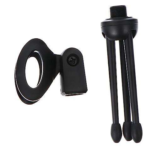 Toyvian 1 Satz 2st Stativ Mikrofonhalterung Klappbarer Mikrofonständer Desktop-mikrofonständer Mikrofonzubehör Mikrofon-tischständer Tisch-kondensatormikrofon Mikrofontisch Black Plastik von Toyvian