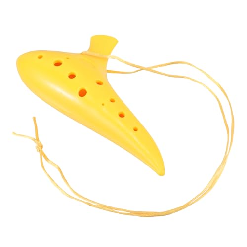 Toyvian 12 Okarina musikalisches Musikalische Xun- Ocarina Wind Meisterwerk chinesisches Blasinstrument Altflöte Blasmusikinstrument Flöteninstrument Textilien Yellow von Toyvian