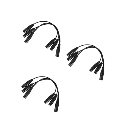 Toyvian 3 Sätze Audio Kabel Symmetrisches Kopfhörerkabel Mikrofon Versorgung Lautsprecher Mikrofon Kabel Verlängerungskabel Mikrofonkabel Von Stecker Auf Buchse Kupfer Black 2 Stück * 3 von Toyvian