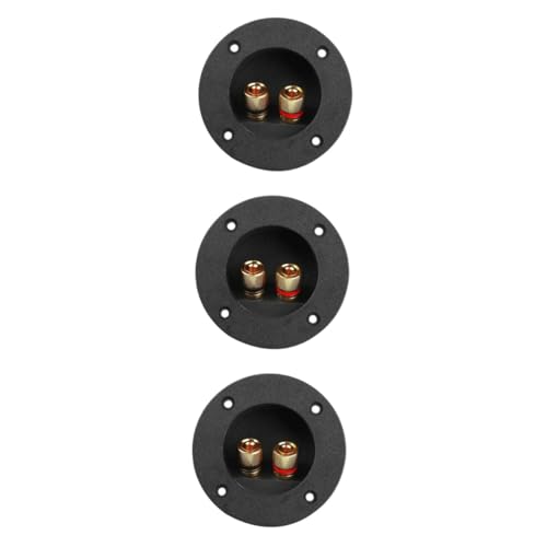 Toyvian 3 Sätze Lautsprecher-anschlussdose Kabel Stecker Verdrahtung Stereo Soundbar Lautsprecherklemmen Zubehör Für Autolautsprecher Lautsprecheranschlussschale Plastik Black 6 Stück * 3 von Toyvian