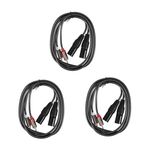 Toyvian 3st Audiokabel Symmetrisches Mikrofonkabel Lautsprecher-audiokabel Audio-cinch-zu-xlr-kabel Rca-zu-xlr-anschlusskabel Soundkabel Für Autoverstärker Cinch-audiokabel Plastik von Toyvian