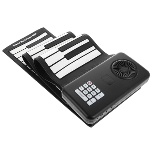 Toyvian 88er Rolle Handgerolltes Klavier Mit 88 Tasten Handgerolltes Elektronisches Klavier Faltbares Klavier Mit 88 Tasten Elektronisches Rollklavier Musik-tastatur Kieselgel Black von Toyvian