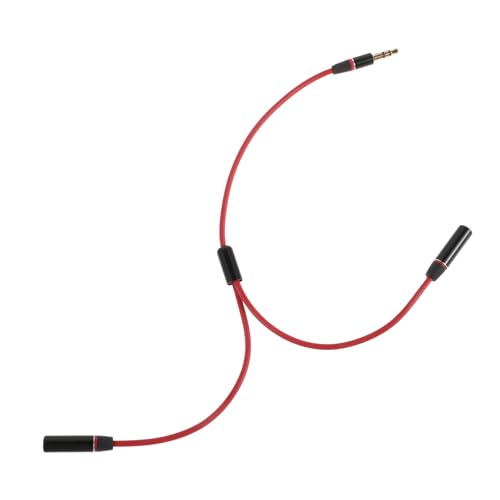 Toyvian Audiokabel-verlängerungskabel Audio-splitter Für Kopfhörer Kopfhörerkabel Splitter-audiokabel Adapterkabel Für Audiogeräte Kopfhörer-splitter Hilfskabel Splitterkabel Rot Kupfer von Toyvian