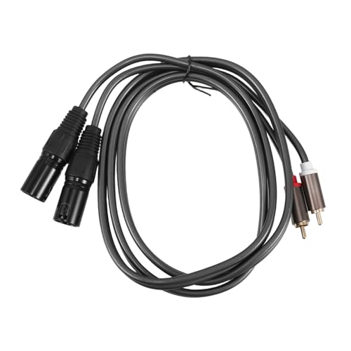 Toyvian audiokabel mikrofon kabel Mikrofon-Cinch-auf-XLR-Kabel XLR-Stecker auf RCA-Stecker-Kabel Leistungsverstärker-Sound-Audiokabel Stereo-Umwandlungskabel Cinch-Audiokabel Plastik von Toyvian