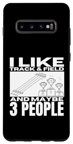 Hülle für Galaxy S10+ Ich mag Leichtathletik und vielleicht 3 Leute Lustiges Leichtathletikspiel von Track And Field Clever Sport Humor