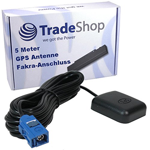 Magnetische GPS-Antenne mit Fakra-Anschluss Stecker 5 Meter Kabel Adapter Magnetfuß für Audi MMI A6 A8 A4 A5 Q5 A1 A3 MFD2 MFD3 DVD 2G 3G von Trade-Shop