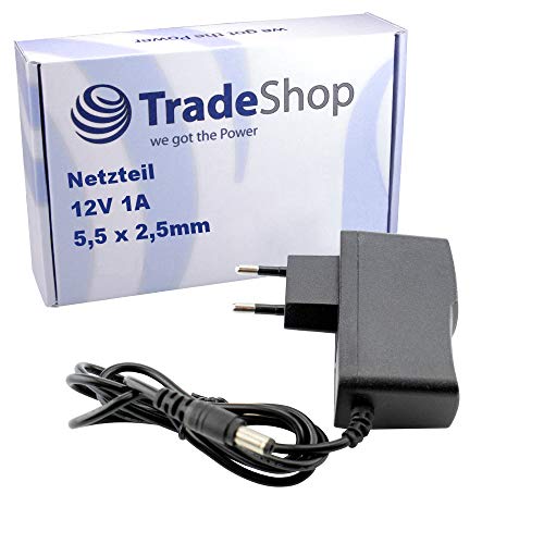 Netzteil Ladegerät Ladekabel Adapter 12V/1A 5,5mm x 2,5mm passend für AVM Fritz!Box Fritzbox 3170 3270 5050 5140 6320 6360 6810 6840 7050 7112 7113 7140 7141 7170 7240 7270 7320 7330 7360 7570 von Trade-Shop