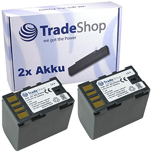 Trade-Shop 2X Kamera Li-Ion Akku 2900mAh für JVC GZ-HM-200 GZ-HM-200NEU GZ-HM-200BEU GZ-HM-400 GZ-HM-400E GZ-HM-400EU GS-TD1 GS-TD1BEU GY-HM100 GY-HM100E GS-TD-1 GS-TD-1BEU von Trade-Shop