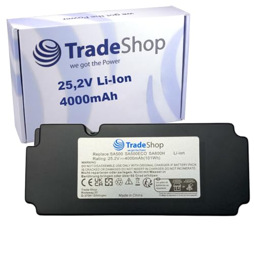 Trade-Shop Li-Ion Akku 25,2V 4000mAh kompatibel mit Yard Force SA500 SA500ECO SA600H SA650B SA800PRO ersetzt 862601 862615 / Mähroboter Rasenmäher von Trade-Shop