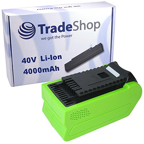 Trade-Shop Premium Li-Ion Akku 40V 4000mAh 160Wh kompatibel mit Greenworks G-MAX Heckenschere 22637T 22147T, Kettensäge 20117 20077, Hochentaster 20157 von Trade-Shop