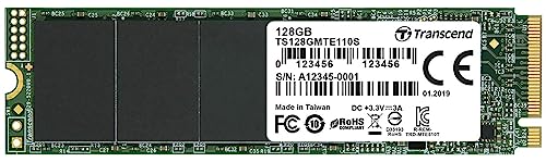 Transcend 128GB PCIe™ Gen3 x4 M.2 SSD 2280 für High-End-Anwendungen (Gaming, digitale Audio- und Videoproduktionen, etc.); schnelle Übertragung (bis zu1.700 / 1.400 MB/s) TS128GMTE110S von Transcend