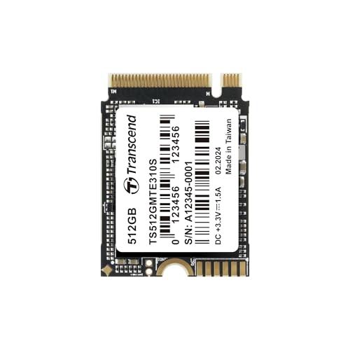 Transcend 512GB M.2 2230 NVMe PCIe Gen4 x4 SSD MTE310S (Read/Write - up to 3,300/1,700 MB/s) - TS512GMTE310S-E von Transcend