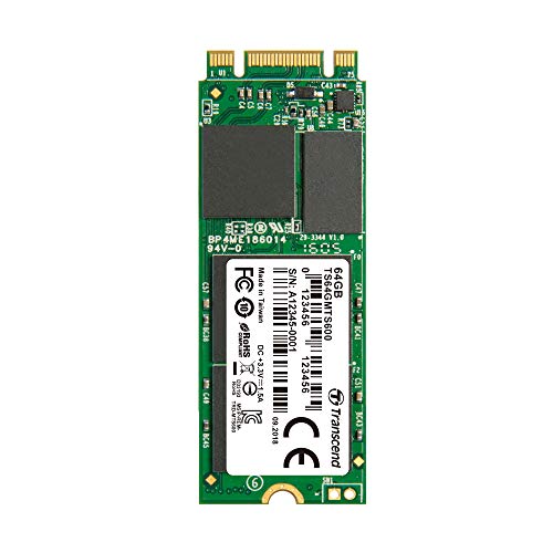 Transcend 64GB SATA III 6Gb/s MTS600 60 mm M.2 SSD 600 SSD TS64GMTS600 von Transcend