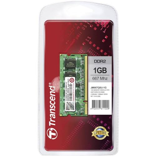 Transcend JM667QSJ-1G Jet Ram Arbeitsspeicher 1GB DDR2 667 SO-DIMM CL 5 von Transcend