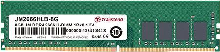 Transcend JetRAM - DDR4 - 16 GB - DIMM 288-PIN - 2666 MHz / PC4-21300 - CL19 - 1.2 V - ungepuffert - non-ECC (JM2666HLB-16G) von Transcend