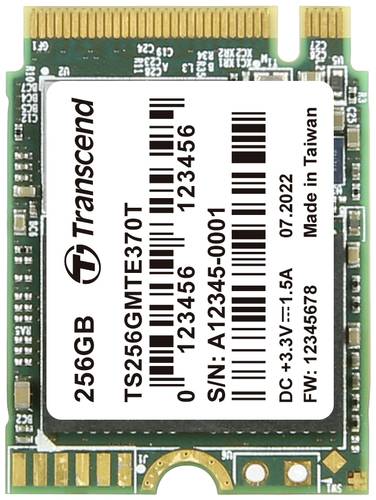 Transcend MTE370T 256GB Interne M.2 PCIe NVMe SSD 2230 PCIe NVMe 3.0 x4 Industrial TS256GMTE370T von Transcend