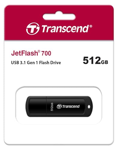 Transcend USB-Stick 512GB JetFlash 700 USB3.1 schwarz von Transcend