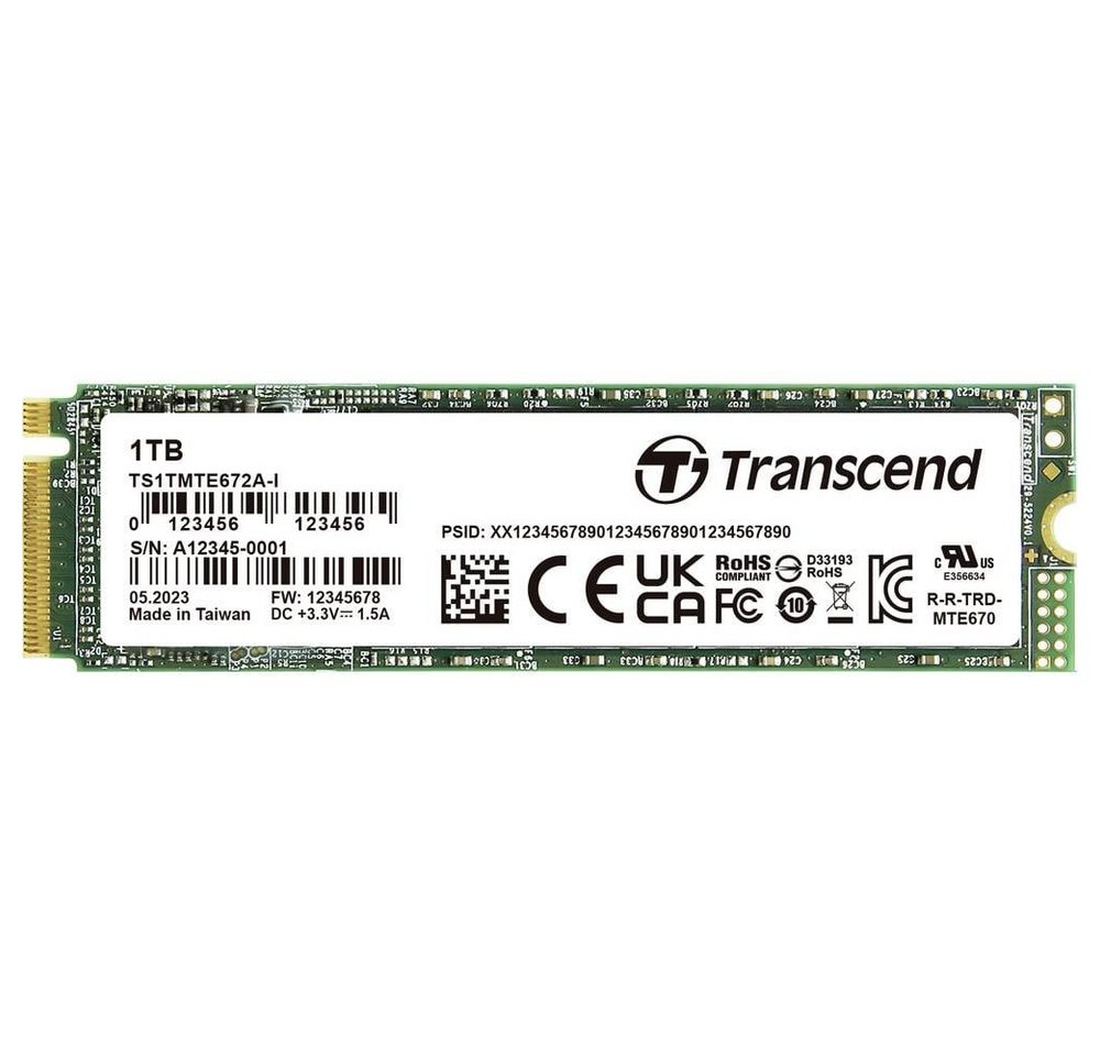 Transcend s M.2 SSD MTE672AI-VS1 SSHD-Hybrid-Festplatte von Transcend