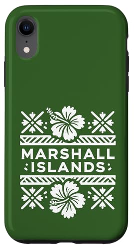 Hülle für iPhone XR Marshall-Inseln – Tribal Art – Hibiskusblüte – tropisch von Transformed Design