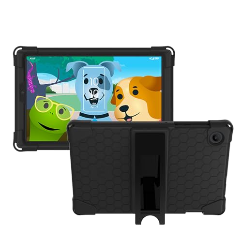 Transwon Kids Case for AT&T Amigo Jr. Tab (9136K)/AT&T Amigo Jr Tablet Case 8 Inch, with Stand/Strap Hole - Black von Transwon