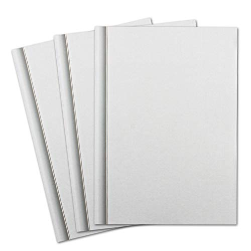 50x Trauerpapier DIN A4 Trauer-Briefpapier - mit Leinenstruktur und Schattenrand - 297 x 210 mm - 100 g/m² - Kondolenz Papier bedruckbar für Danksagung, Einladung, Anzeige Trauer von Trauer Papiere by GUSTAV NEUSER