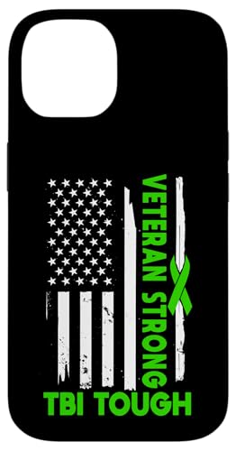 Hülle für iPhone 14 Amerikanische Flagge Traumatische Gehirnverletzung Veteran USA TBI Warrior von Traumatic Brain Injury Awareness Month TBI Designs