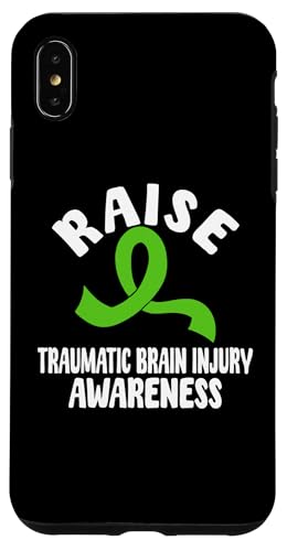 Hülle für iPhone XS Max Das Bewusstsein für traumatische Hirnverletzungen schärfen Grünes Band von Traumatic Brain Injury Awareness Month TBI Designs