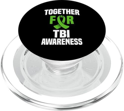 Zusammen für TBI Awareness Wear Green Ribbon PopSockets PopGrip für MagSafe von Traumatic Brain Injury Awareness Month TBI Designs