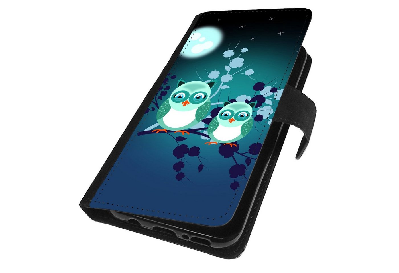 Traumhuelle Handyhülle Für Xiaomi 12 /12X, für Xiaomi 12 Pro, für Xiaomi 12 Lite 5G Motiv 42, Eulen Mond Blau Tasche Klapp Schutzhülle Flip Case Etui Cover Silikon von Traumhuelle