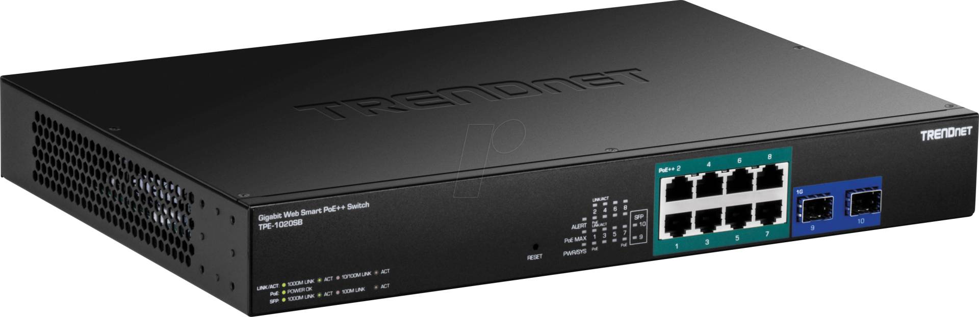 TRN TPE-1020SB - Switch, 10-Port, Gigabit Ethernet, PoE++, SFP von Trendnet