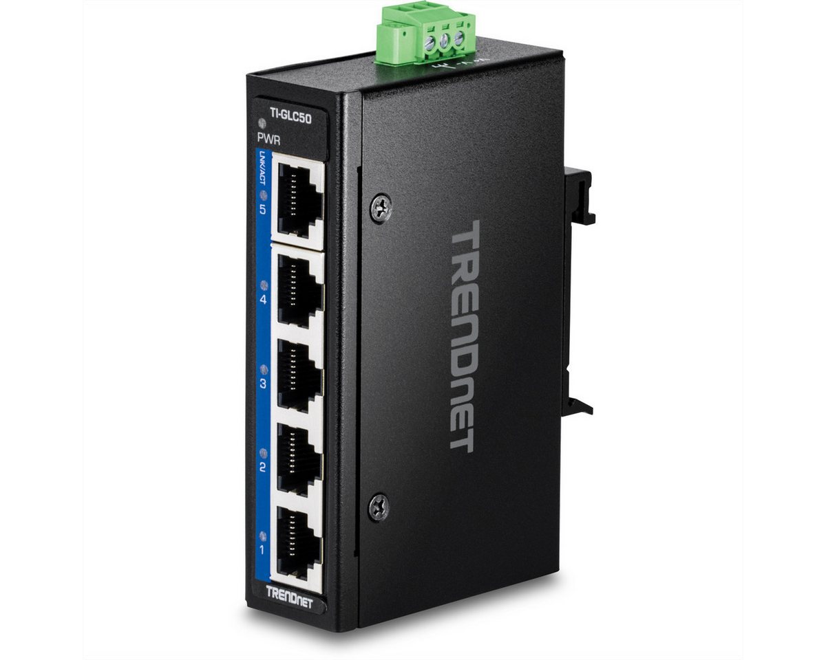 Trendnet TI-GLC50 5-Port Gigabit Industrial DIN-Rail Mini Netzwerk-Switch von Trendnet