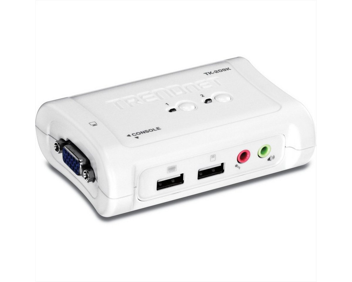 Trendnet TK-209K KVM Switch 2-Port USB Kit mit Audio Computer-Adapter von Trendnet