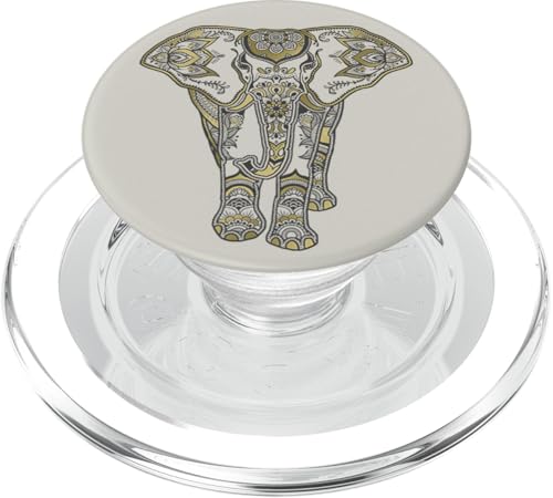 Boho Ornate Elephant Henna Design PopSockets PopGrip für MagSafe von Trendy Apparel