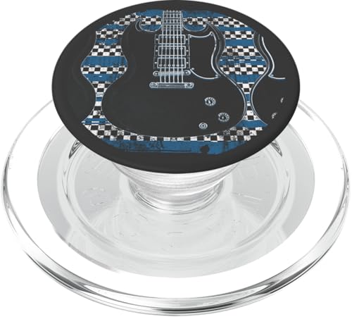 Electric Guitar And Checkered Stripes PopSockets PopGrip für MagSafe von Trendy Apparel