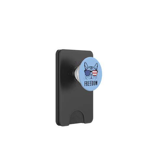 Lost Gods Freedom Cat PopSockets PopWallet für MagSafe von Trendy Apparel